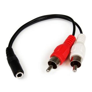 STARTECH.COM  StarTech.com Câble en Y Mini-Jack 3,5mm vers 2x RCA de 15 cm - Adaptateur audio Mini-Jack (F) vers 2x Cinch (M) 