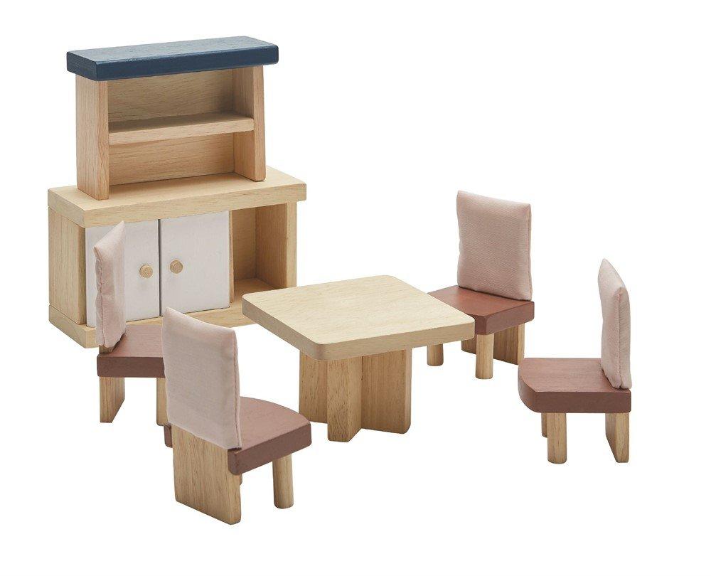 Image of Plan Toys houten meubelset eetkamer