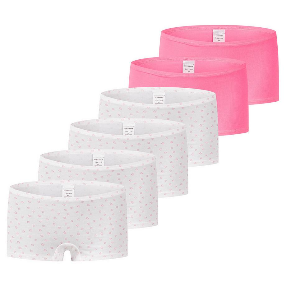 6er Pack Kids Girls 95/5 Organic Cotton - Shorts