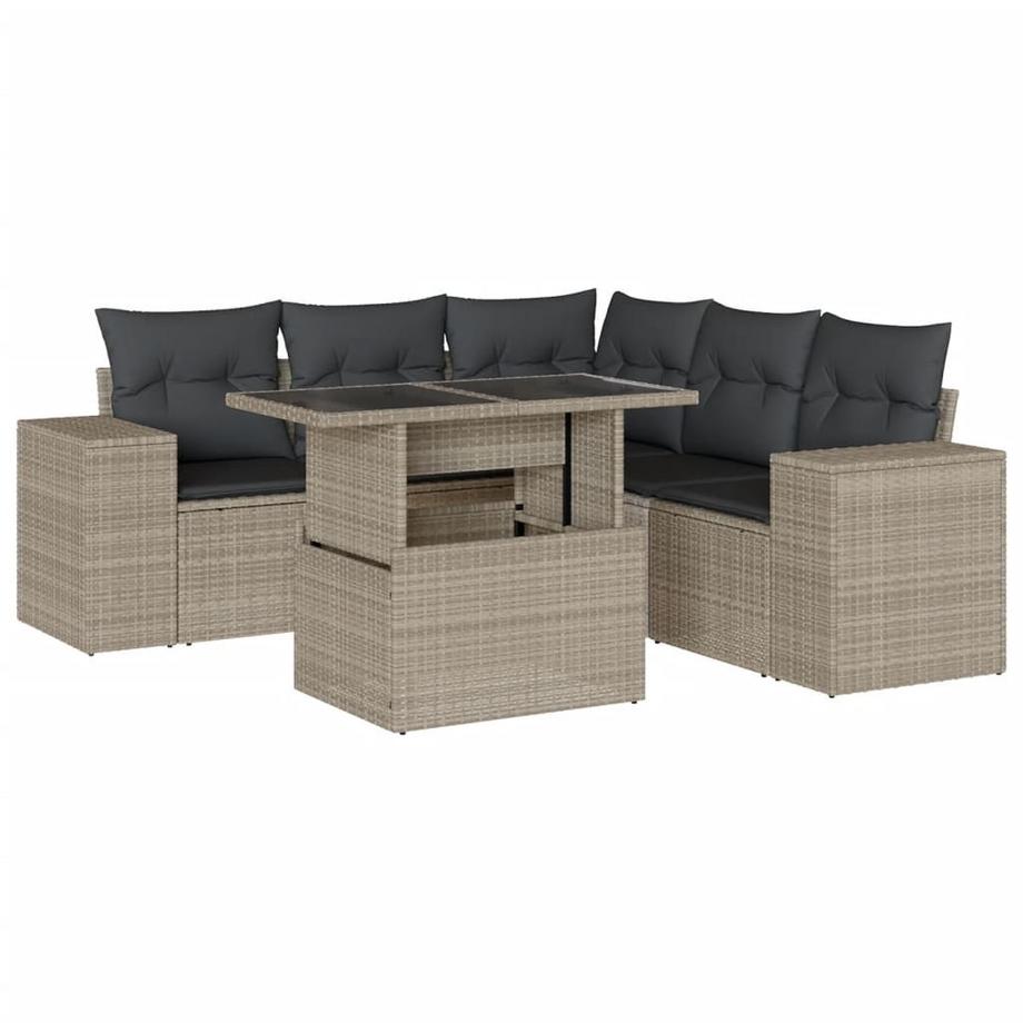 set divano da giardino Polirattan