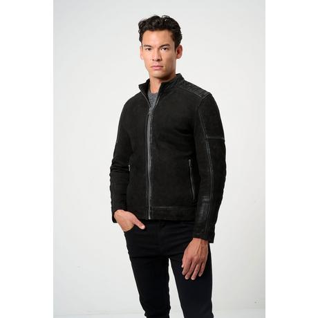 RICANO  Veste en cuir pour homme Luca, dans le style motard 