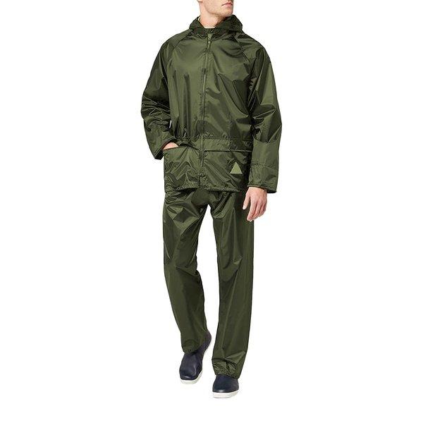 Image of Regenanzug Bestehend Aus Regenjacke Und Regenhose, Wasserdicht Herren Olivegrün M