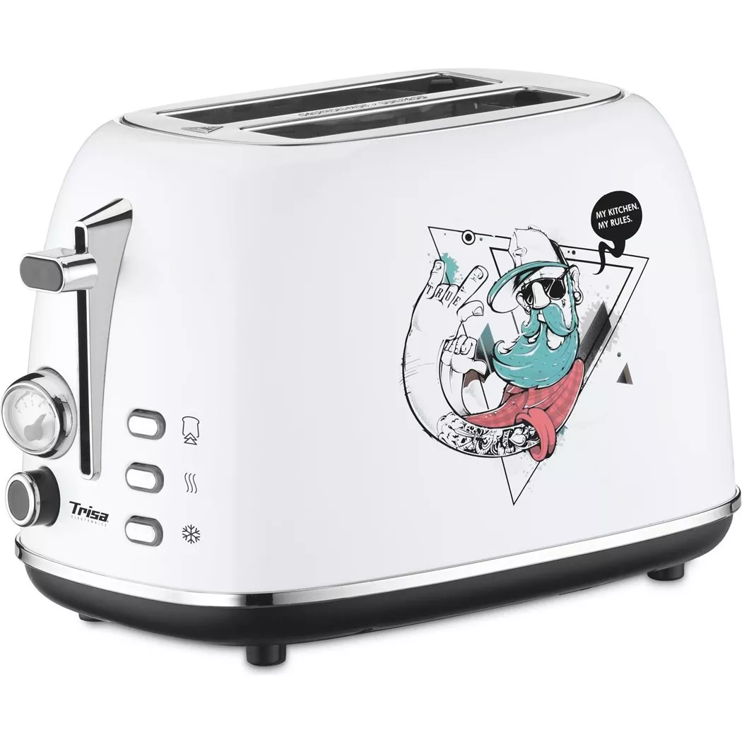 Trisa – Toaster Street Art Weiss, Schwarz