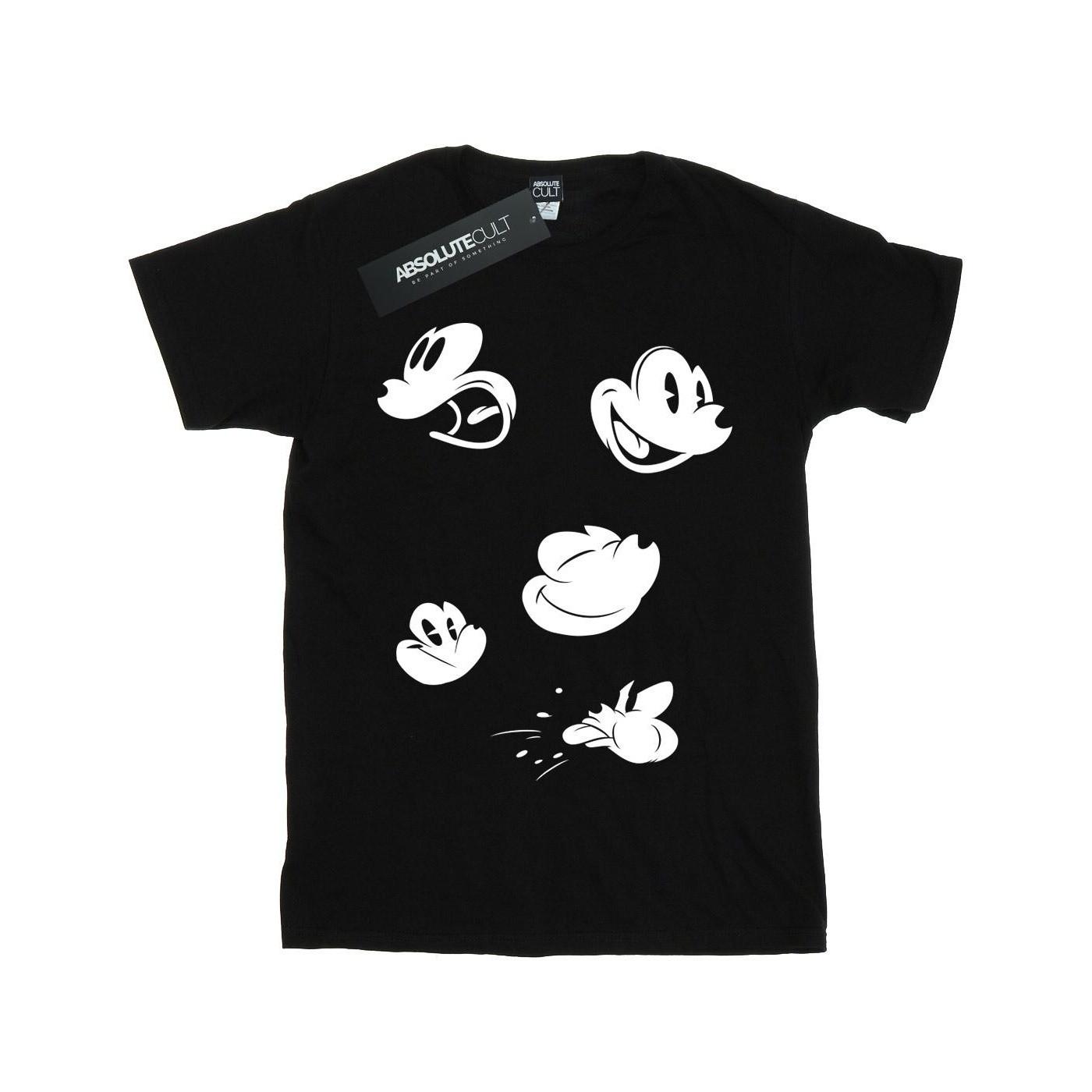 Image of Mickey Mouse Faces Tshirt Damen Schwarz 3XL