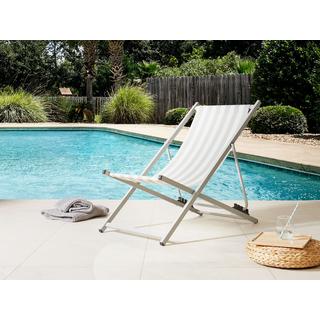 Beliani Sedia a sdraio pieghevole en Alluminio Classico LOCRI II  