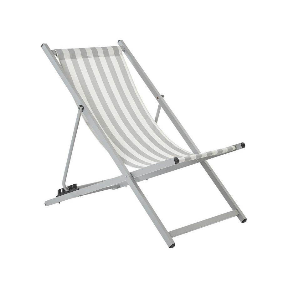 Beliani Klappbarer Liegestuhl aus Aluminium Klassisch LOCRI II  