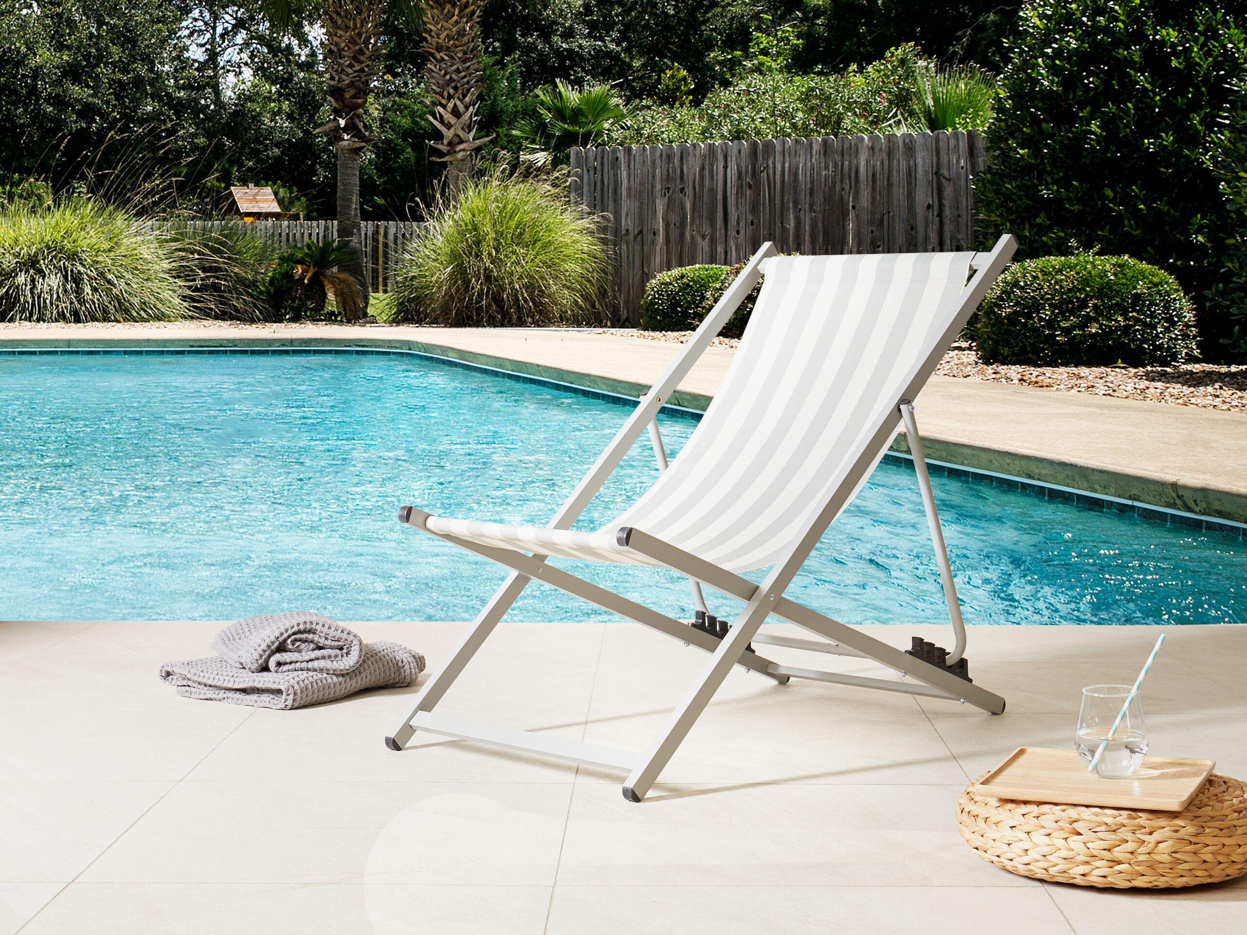 Beliani Sedia a sdraio pieghevole en Alluminio Classico LOCRI II  