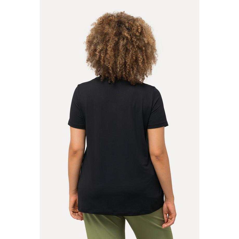 Ulla Popken Maglia funzionale scollo a V mezze maniche ad asciugatura rapida  