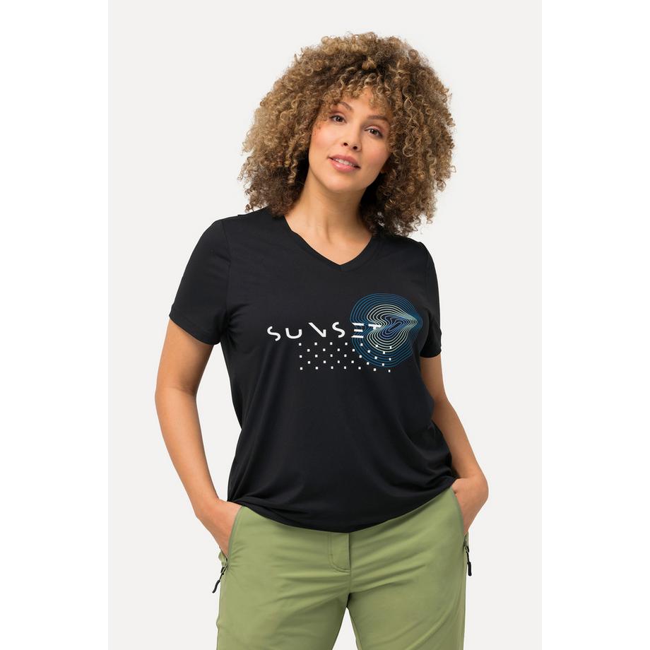 Ulla Popken Maglia funzionale scollo a V mezze maniche ad asciugatura rapida  