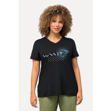 Maglia funzionale ad asciugatura rapida con scollo a V e mezze maniche