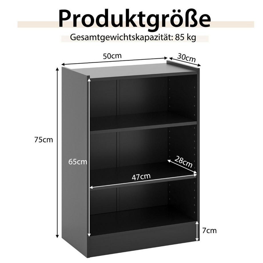 Northix Bücherregal mit verstellbaren Einlegeböden  