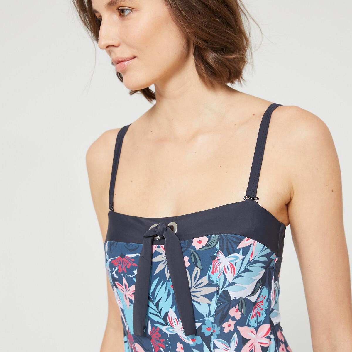 La Redoute Collections  Maillot de bain 1 pièce bustier imprimé floral 