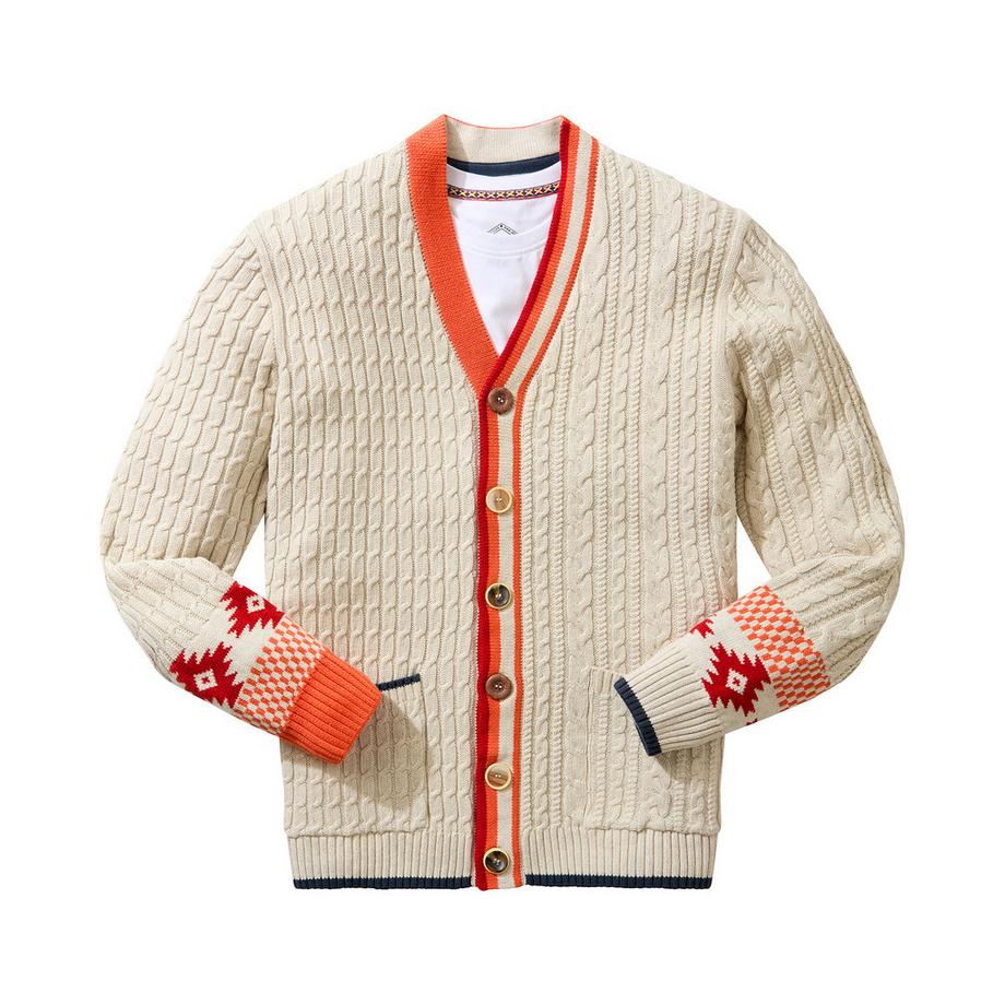 Joe Browns V-Ausschnitt Zopfmuster Strickjacke  