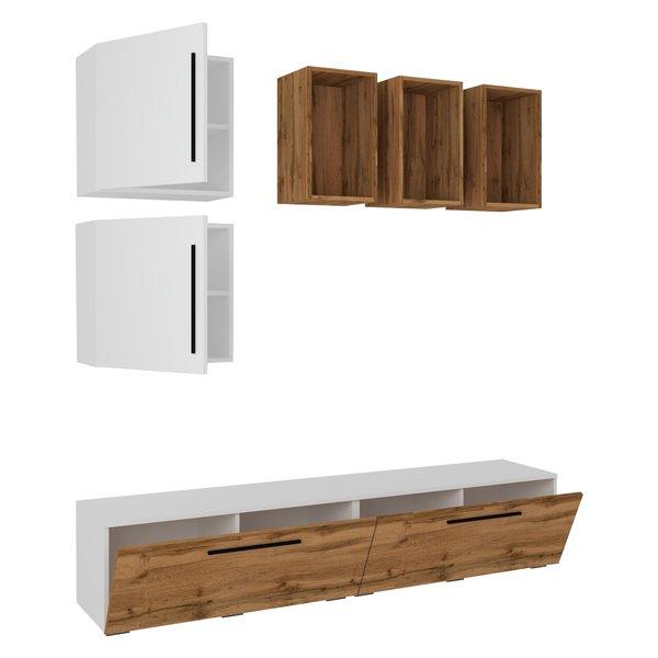 VCM TV Möbel | Wohnwand mit ausreichend Stauraum | Anbauwand | Maße H. 200 x B. 190 x T. 40 cm | Fernseh Möbel – Arila L  