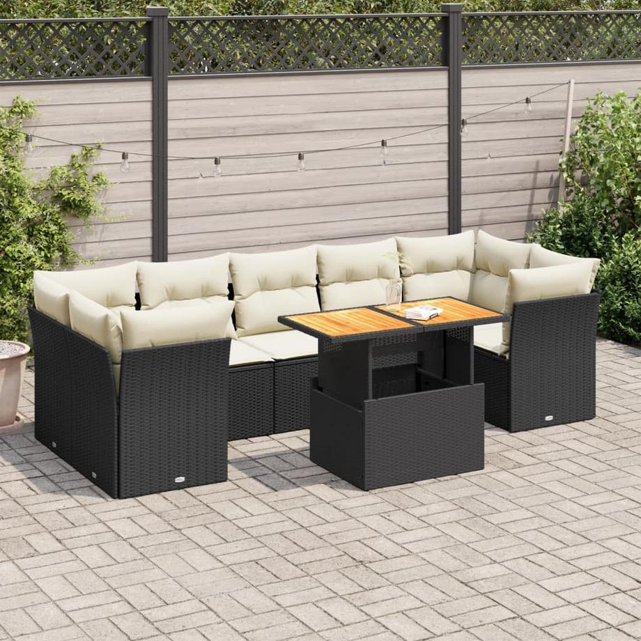 VidaXL set di divani da giardino Polirattan  