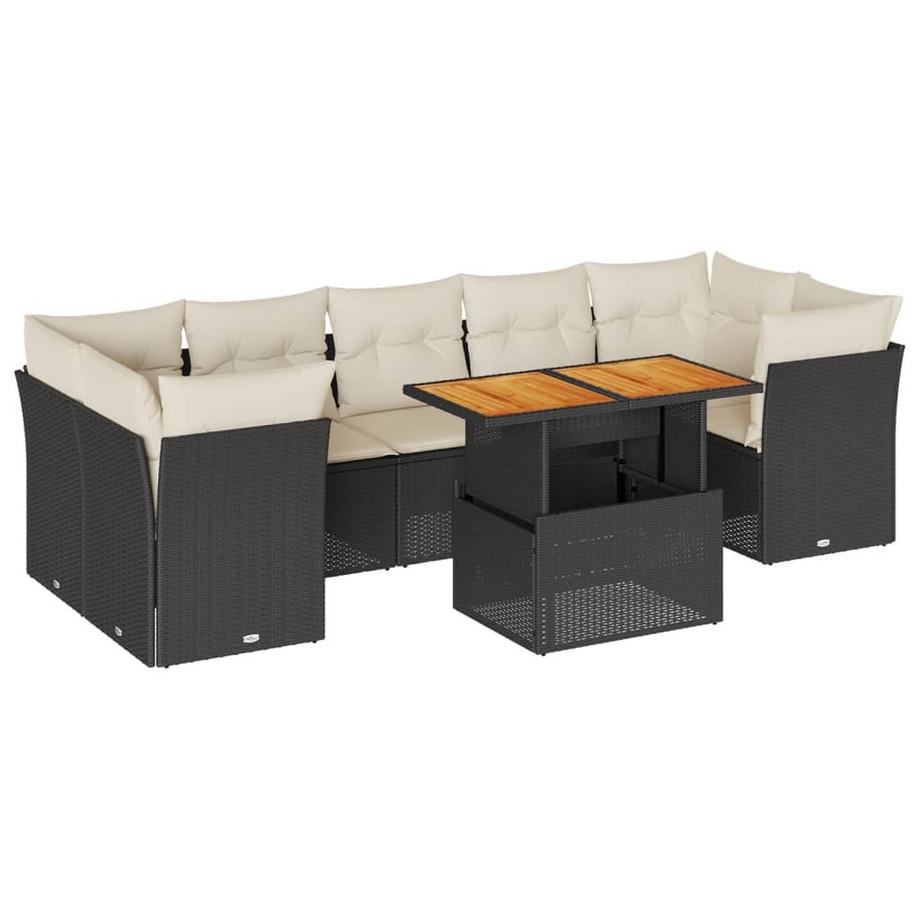 set di divani da giardino Polirattan