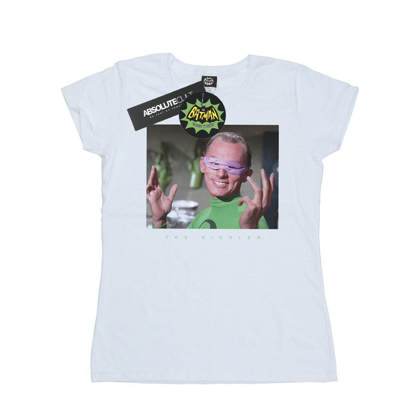 Image of Batman Tv Series The Riddler Photgraph Tshirt Damen Weiss L