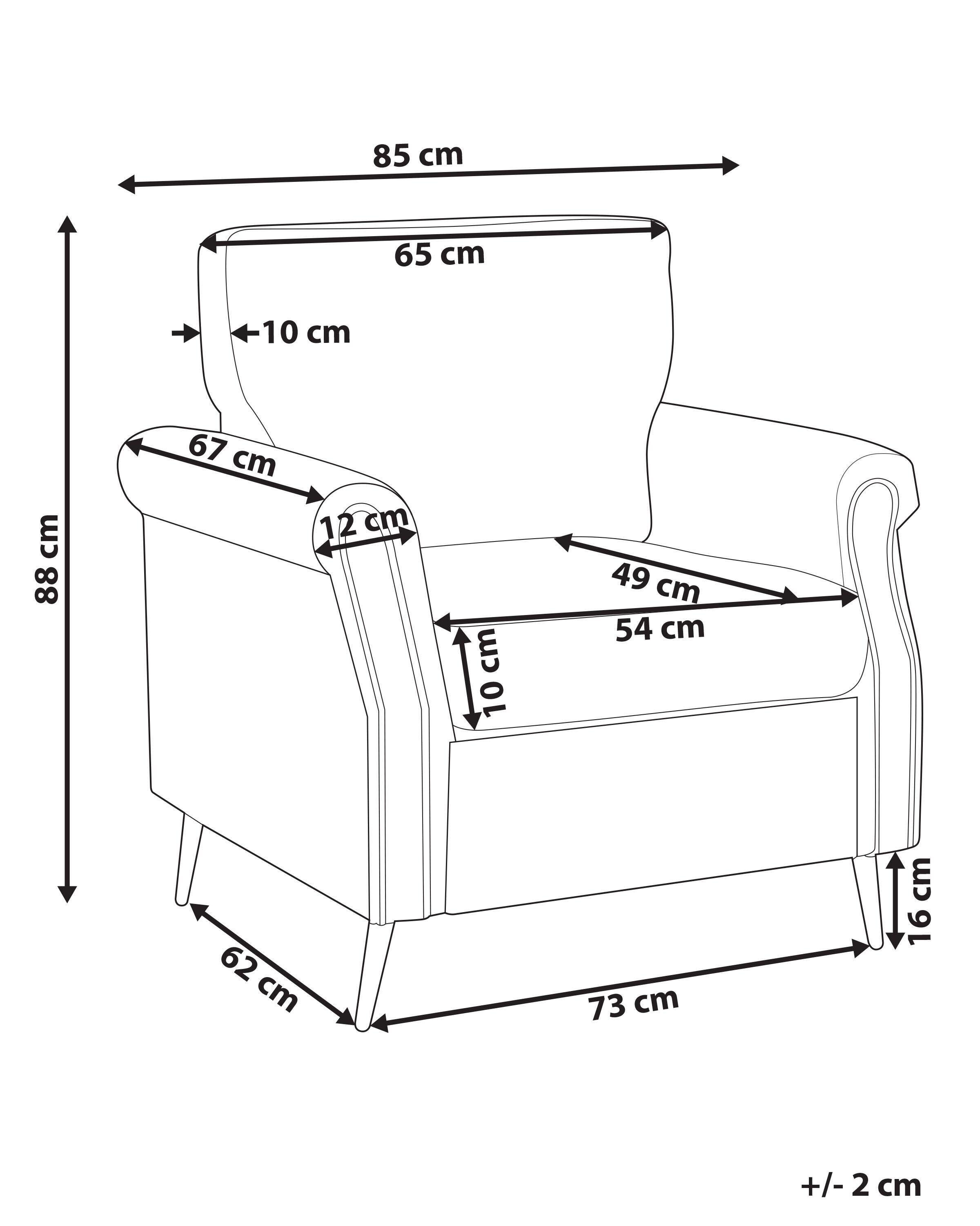 Beliani Sessel aus Polyester Retro VIETAS  