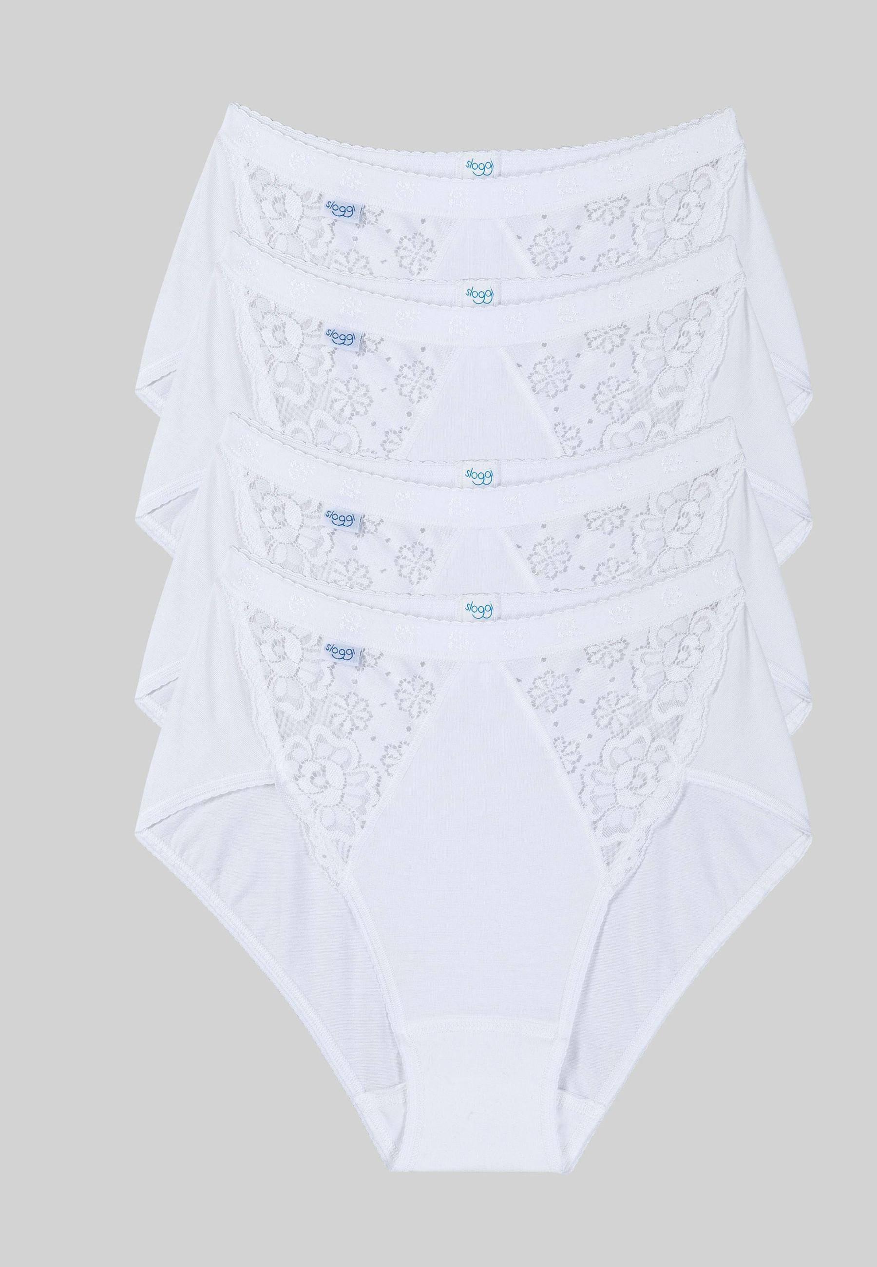 Image of 3 Schicke Midi-slips Sloggi® + 1 Gratis. Unisex Weiss 38