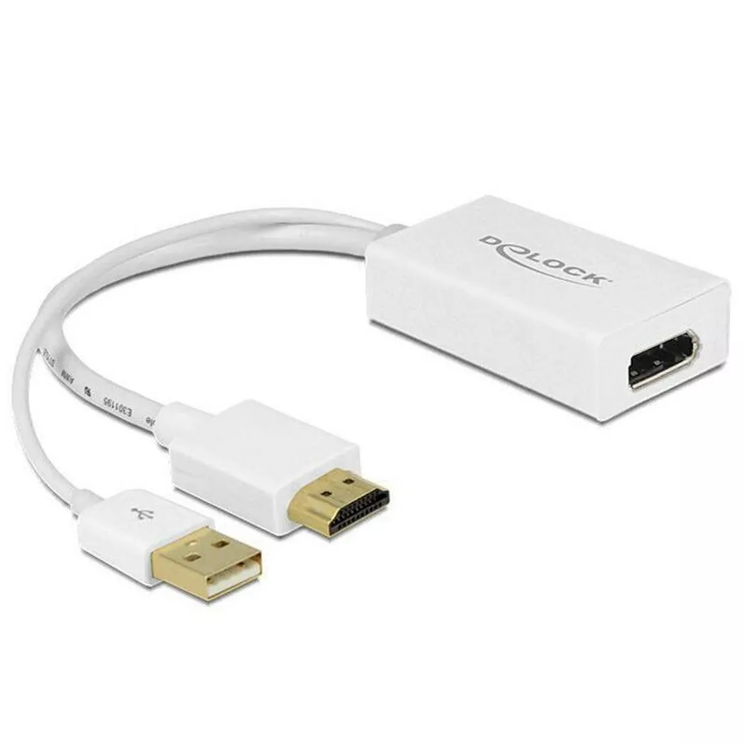 DeLOCK Adapter HDMI-A zu DisplayPort 1.2 weiß