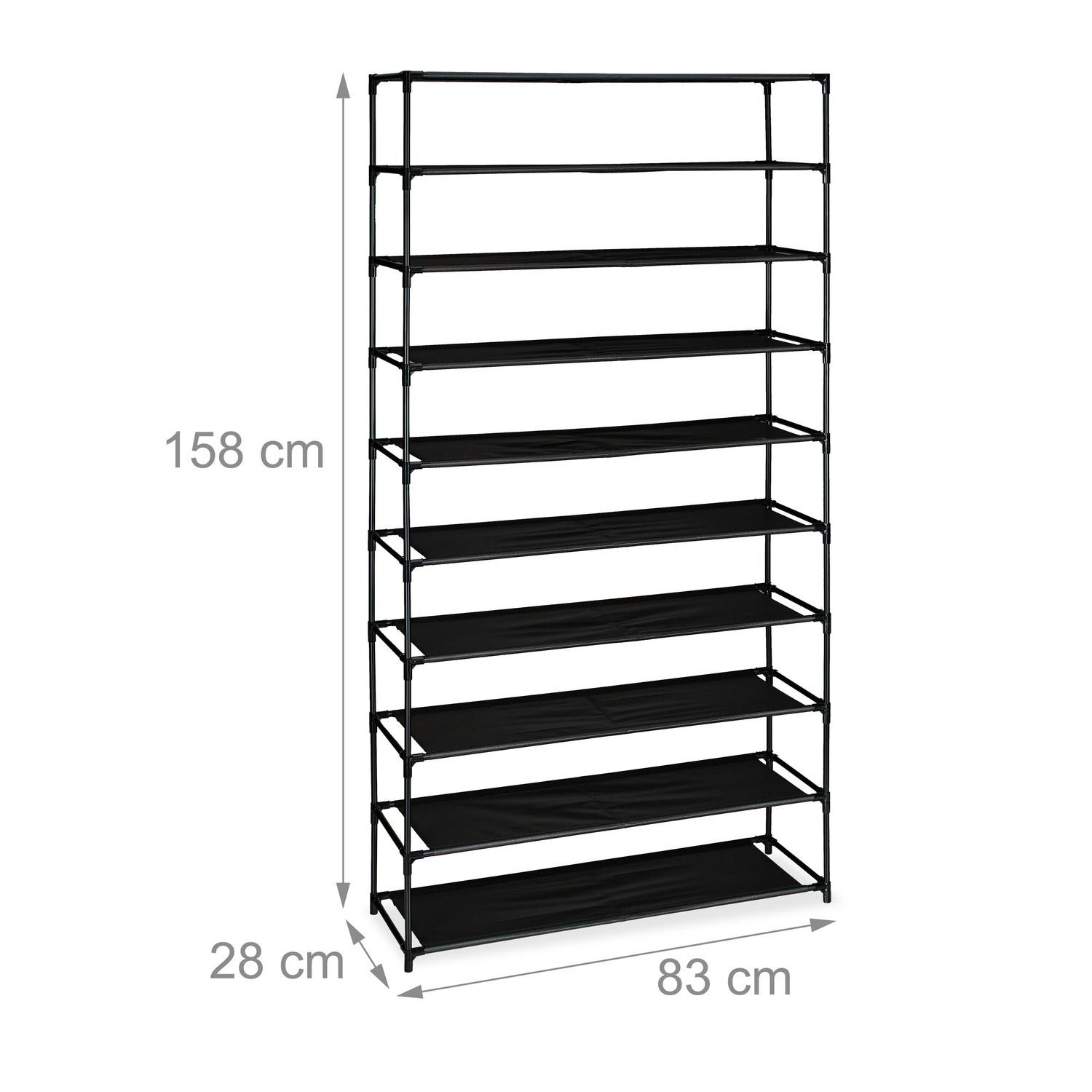 Northix Ripiano per scarpe con ripiani in tessuto  