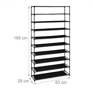 Northix Ripiano per scarpe con ripiani in tessuto  