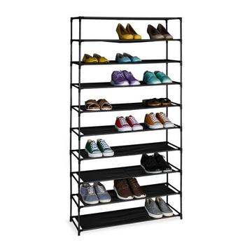 Schuhregal mit Stoffebenen