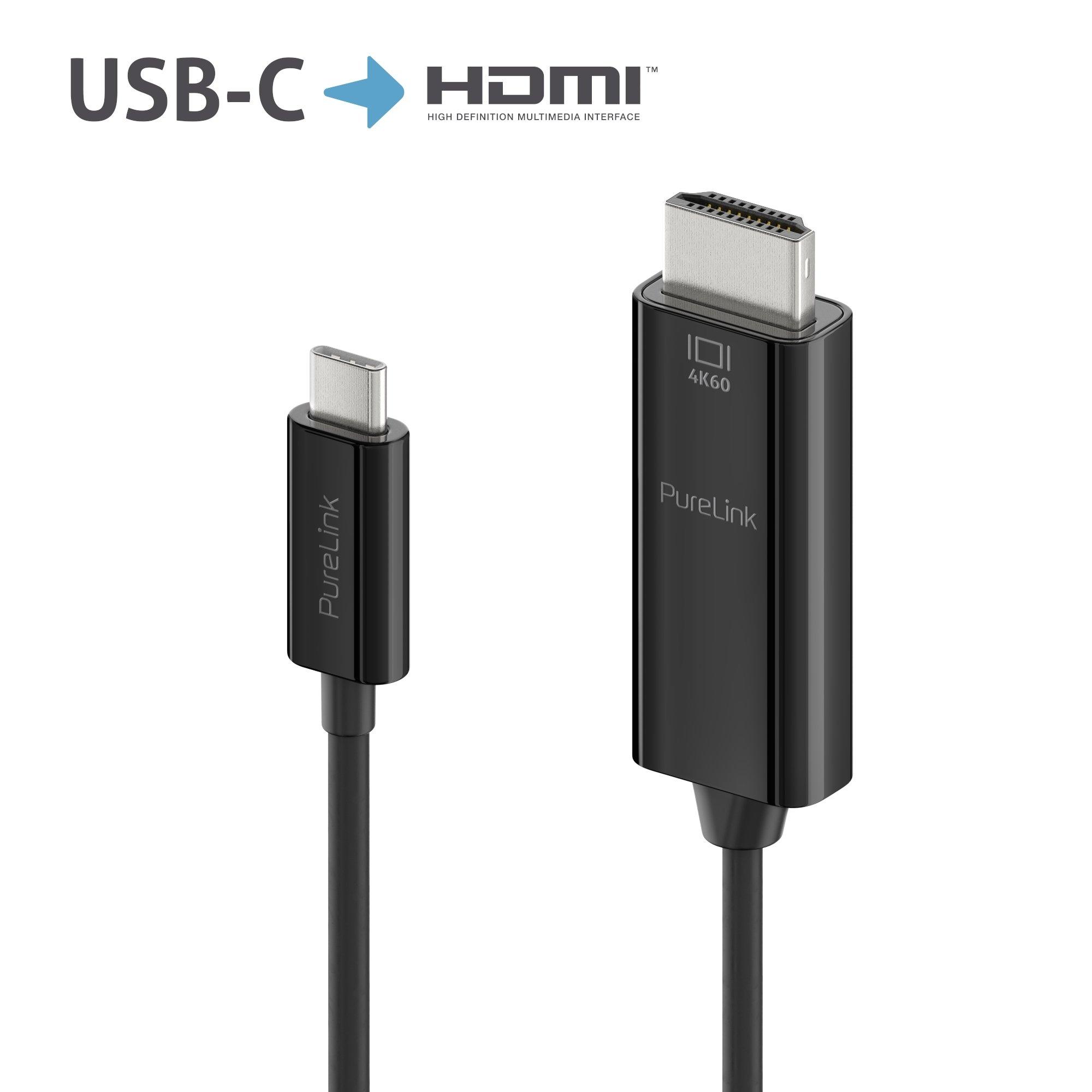 PureLink  PureLink IS2201-030 câble vidéo et adaptateur 3 m USB Type-C HDMI Noir 