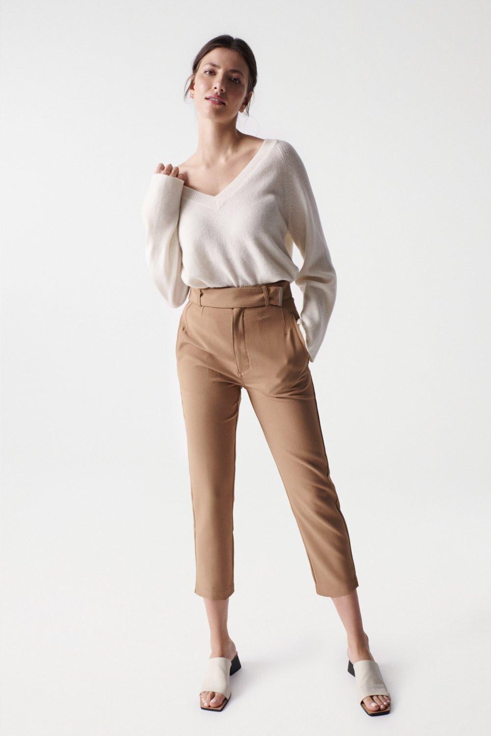 Salsa  Pantalon chino Chino Cropped Slim High Waist 