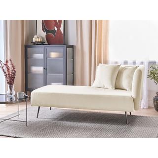 Beliani Chaise longue côté droit en Bouclé Moderne RIOM  