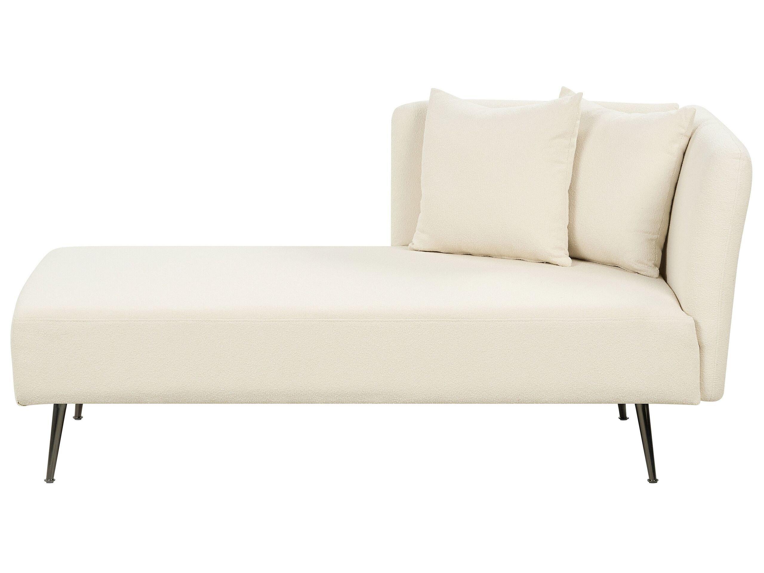 Beliani Chaise longue versione destra en Bouclé Moderno RIOM  