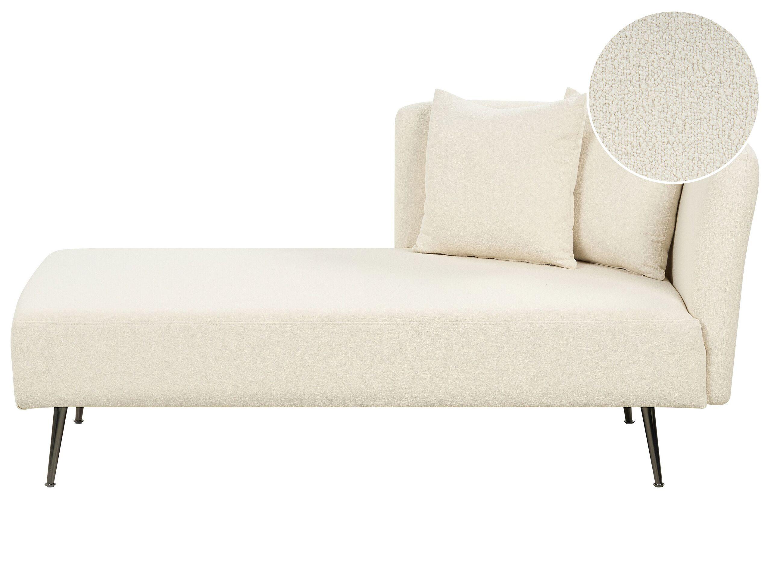 Beliani Chaise longue côté droit en Bouclé Moderne RIOM  