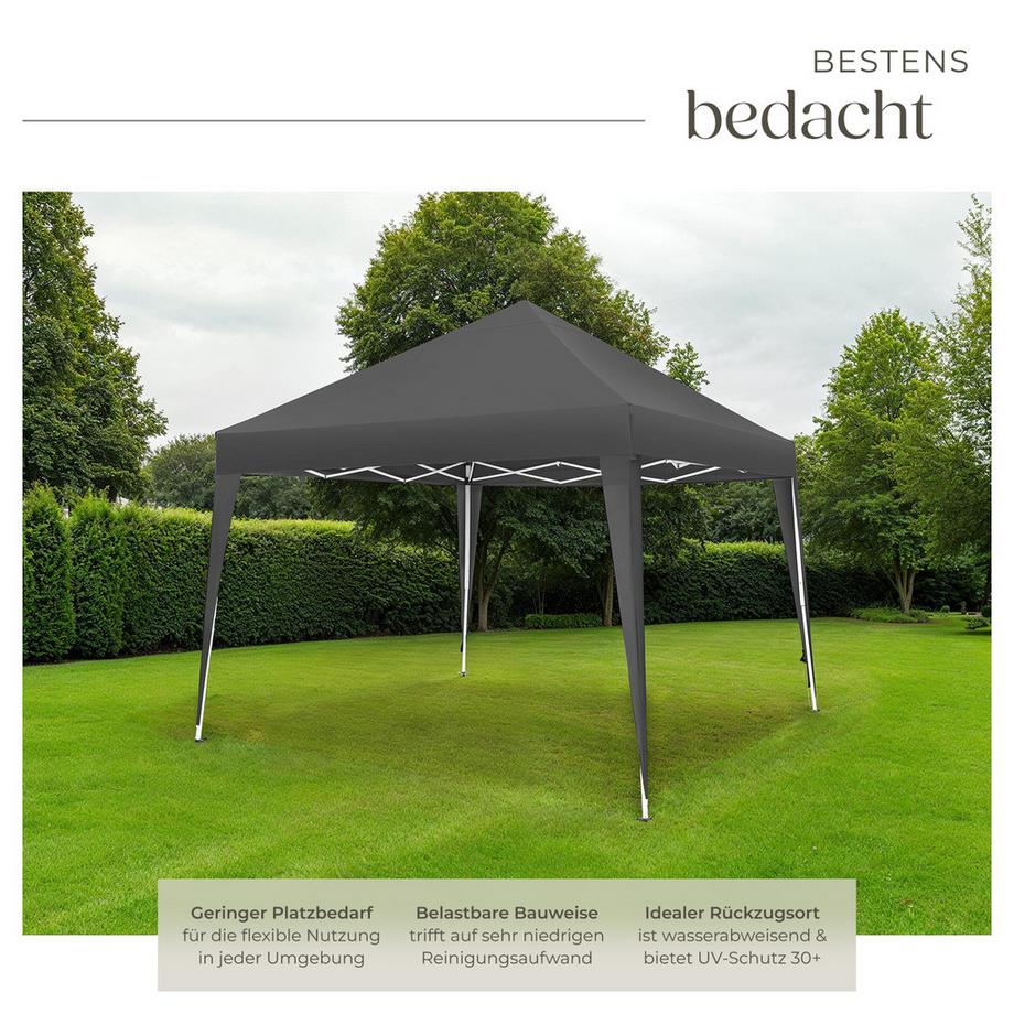 Tectake Pavillon Linosa 3 x 3 m faltbar und wasserabweisend  