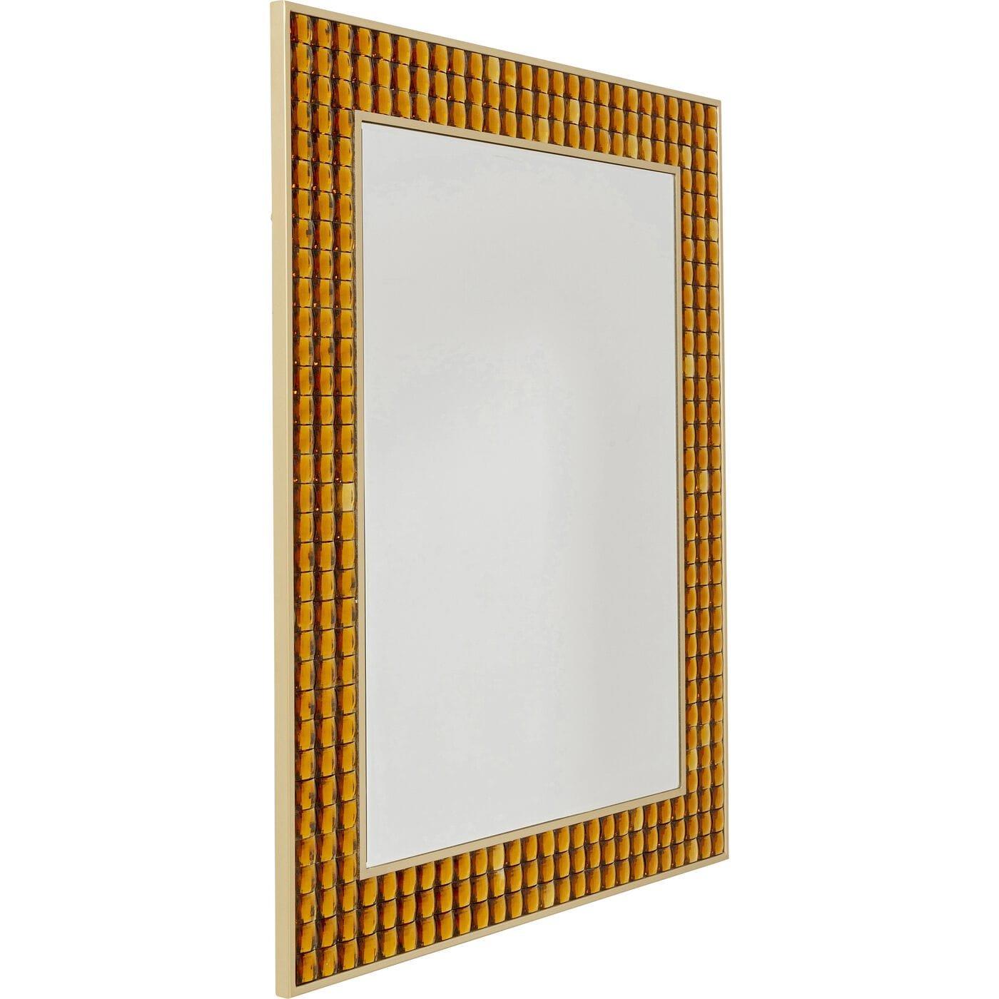 KARE Design Miroir mural Cristaux laiton 80x100  