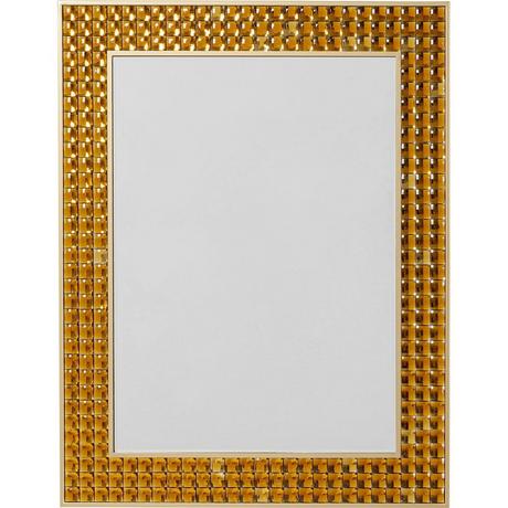 KARE Design Miroir mural Cristaux laiton 80x100  