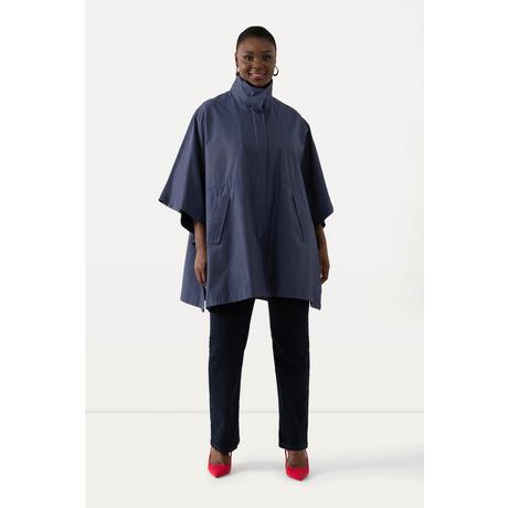 Ulla Popken  Cape-Jacke, oversized, Stehkragen, Seiten-Druckknöpfe 