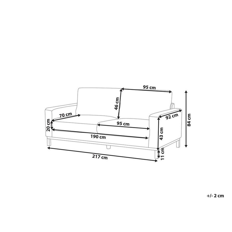 Beliani 3 Sitzer Sofa aus Bouclé Modern SIGGARD  