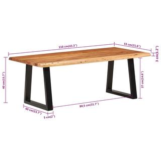 VidaXL Table basse bois d'acacia  