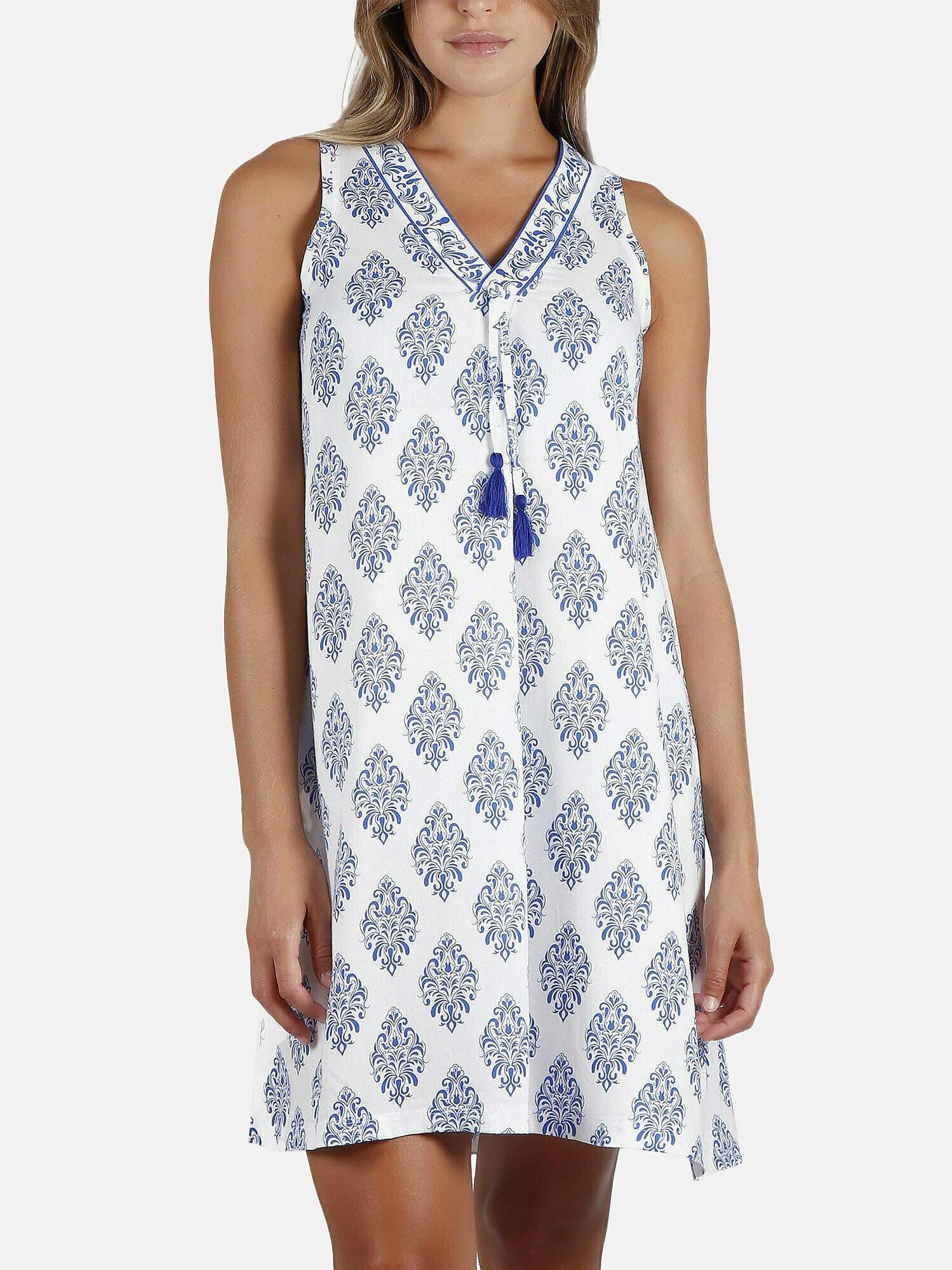 Image of Ärmelloses Sommerkleid Cord Unisex Blau L