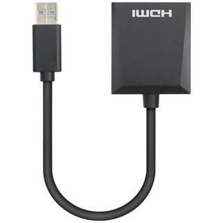 Manhattan  1080p USB-A auf HDMI-Adapter mit USB 3.2 Gen 1 Typ A-Stecker auf HDMI-Buchse 1080p@60Hz 