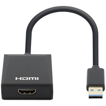 USB-A vers HDMI 1080p avec fiche USB 3.2 Gen 1 type A sur prise HDMI 1080p à 60 Hz