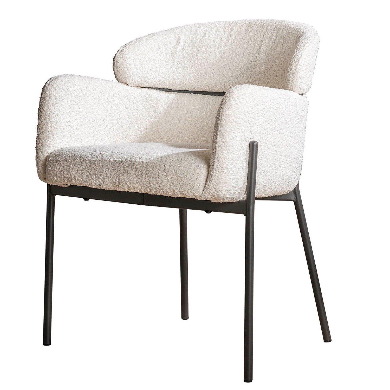 Image of Armlehnstuhl Yao Bouclé weiss Armlehnstuhl Yao Bouclé weiss