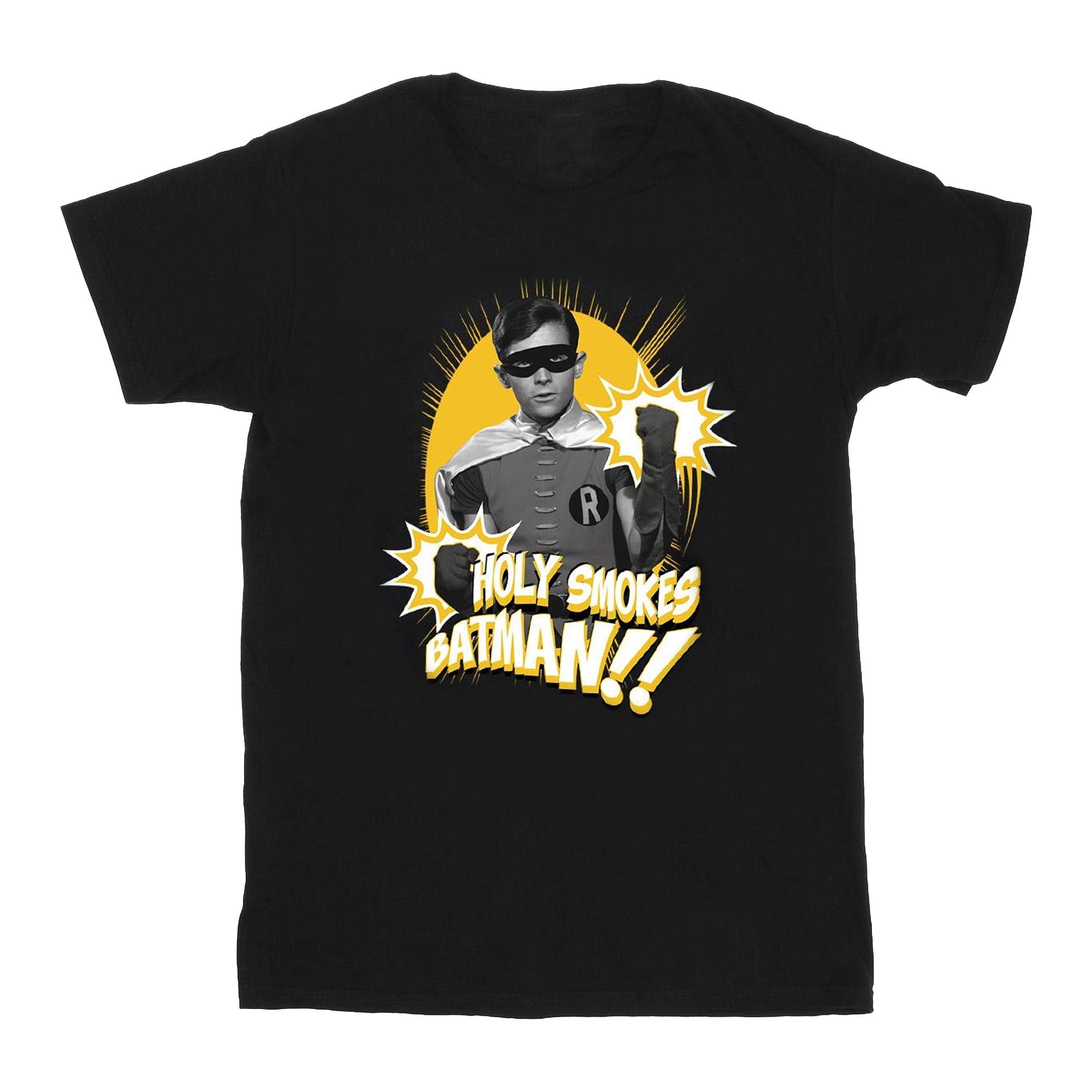 Image of Batman Tv Series Robin Holy Smokes Tshirt Jungen Schwarz 128