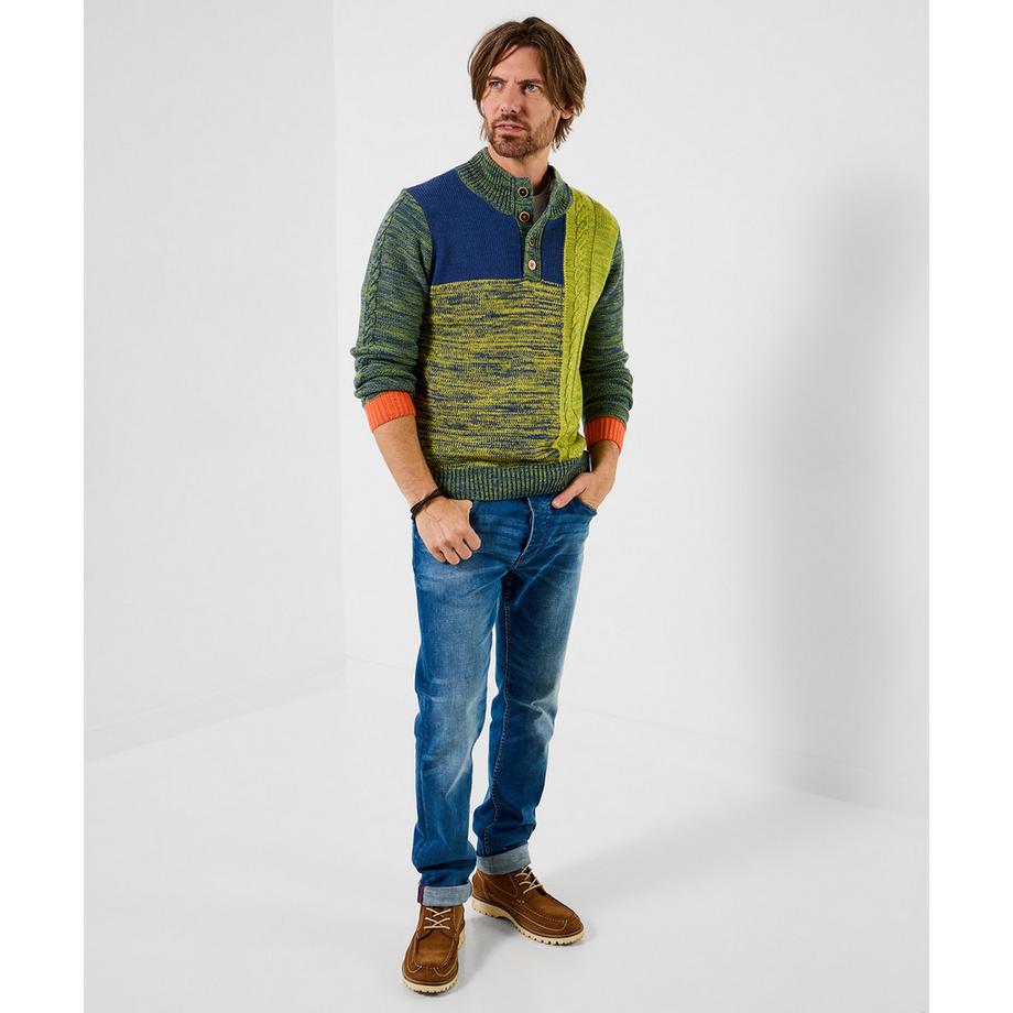 Joe Browns Strickpullover Trichterhals Kontrastfarben  