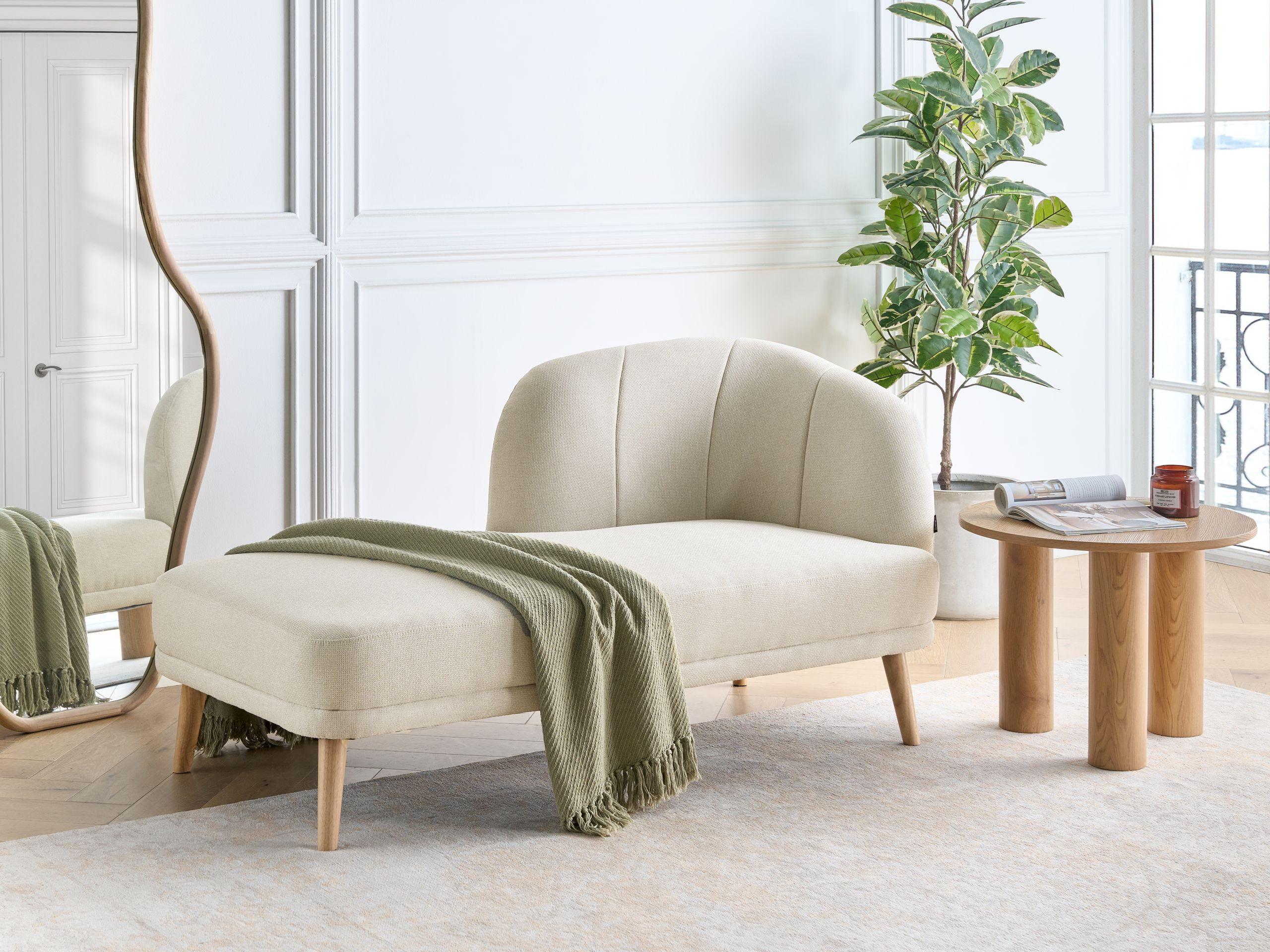 Beliani Chaise longue côté droit en Polyester Traditionnel TANLAY  