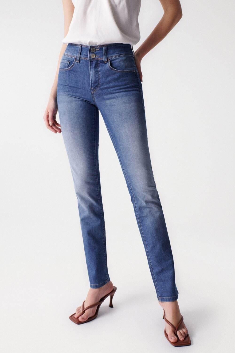 Image of Jeans Secret Slim Damen Blau L32/W40
