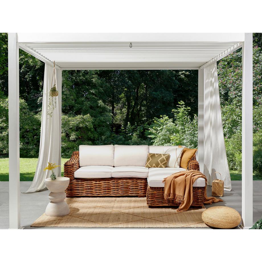 Beliani 3 Sitzer Sofa aus Rattan  BRIATICO  