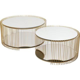 KARE Design Tavolino Wire Double Brass (set di 2)  