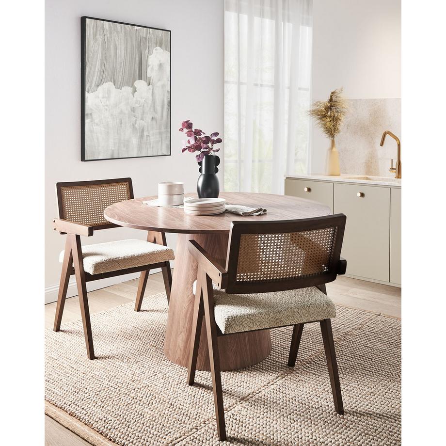 Beliani Set di 2 sedie da pranzo en Legno di caucciù  AVA  