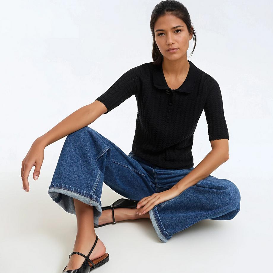 La Redoute Collections Pullover con Collo Polo  